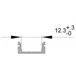 Профиль накладной  Deko-Light AU-01-10 970021 Цвет арматуры серебро