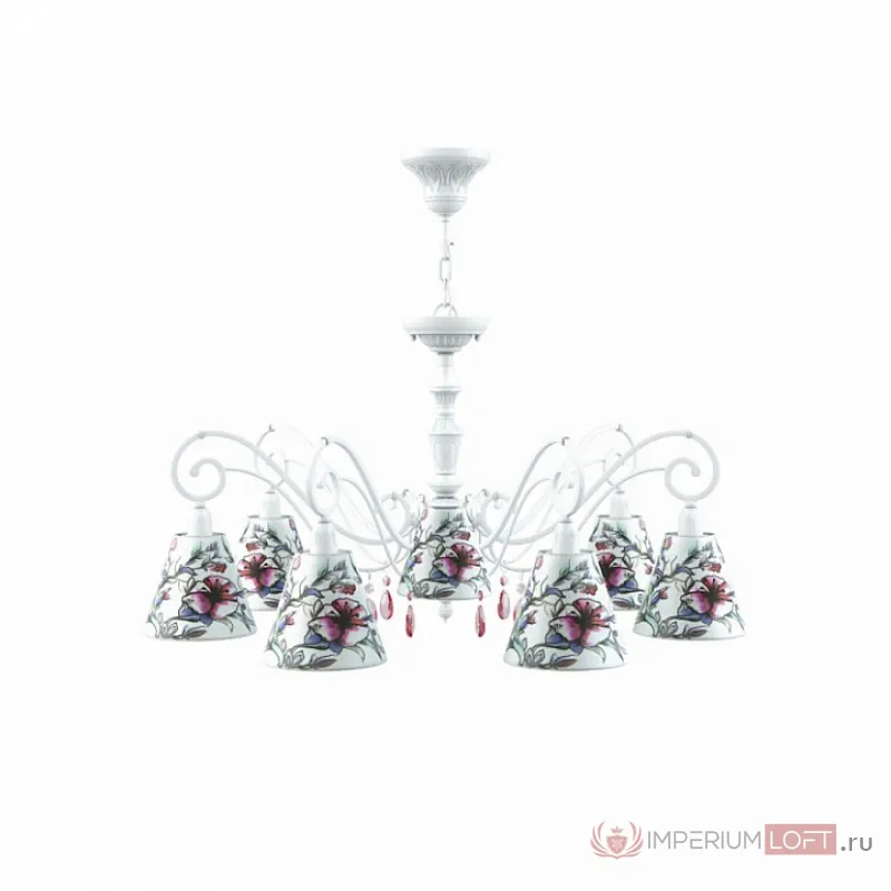 Подвесная люстра Lamp4You Classic 19 E3-07-WM-LMP-O-13-CRL-E3-07-PK-DN Цвет плафонов белый от ImperiumLoft
