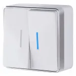 Выключатель двухклавишный с подсветкой Werkel Gallant (белая) W5020101 от ImperiumLoft
