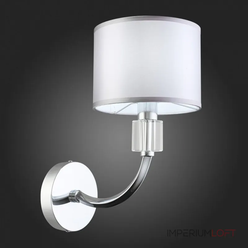 Бра EVOLUCE Snere SLE107201-01 Цвет плафонов серый Цвет арматуры хром Бра EVOLUCE Snere SLE107201-01 Цвет плафонов серый Цвет арматуры хром