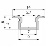Профиль накладной  Deko-Light ET-01-05 975085 Цвет арматуры белый