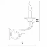 Бра Divinare Monica 7057/01 AP-1 Цвет арматуры серый