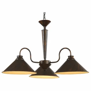 Подвесная люстра Arte Lamp Cone A9330LM-3BR Цвет арматуры коричневый Цвет плафонов коричневый