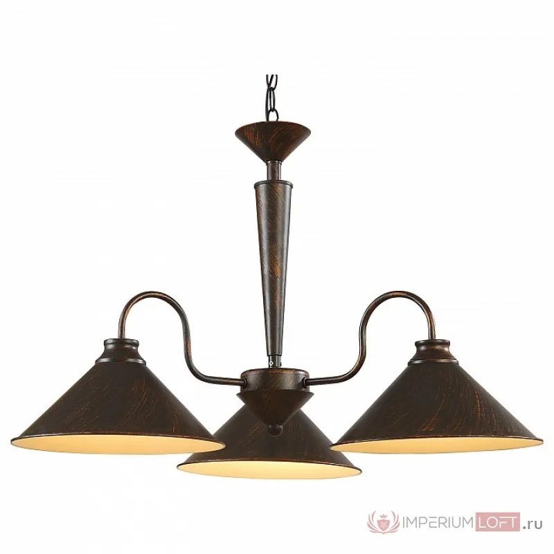 Подвесная люстра Arte Lamp Cone A9330LM-3BR Цвет арматуры коричневый Цвет плафонов коричневый от ImperiumLoft