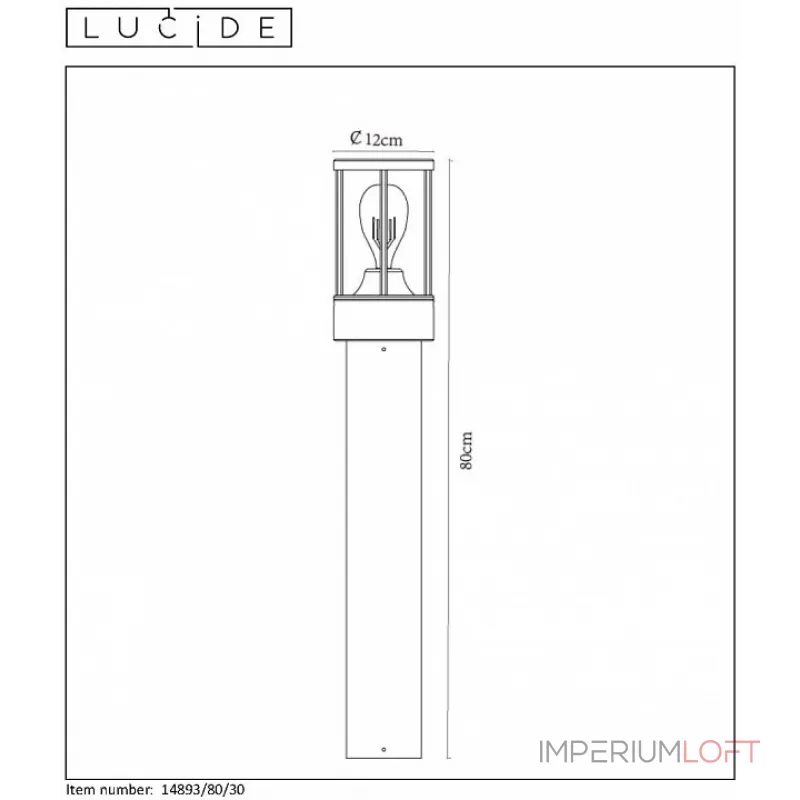 Наземный низкий светильник Lucide Lori 14893/80/30