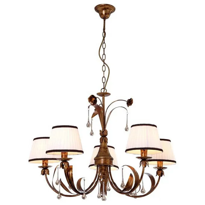Подвесная люстра Arte Lamp Borgia A8100LM-5GA Цвет арматуры золото Цвет плафонов белый от ImperiumLoft