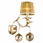 Бра Arte Lamp Monarch A1199AP-1GO Цвет арматуры золото Цвет плафонов желтый