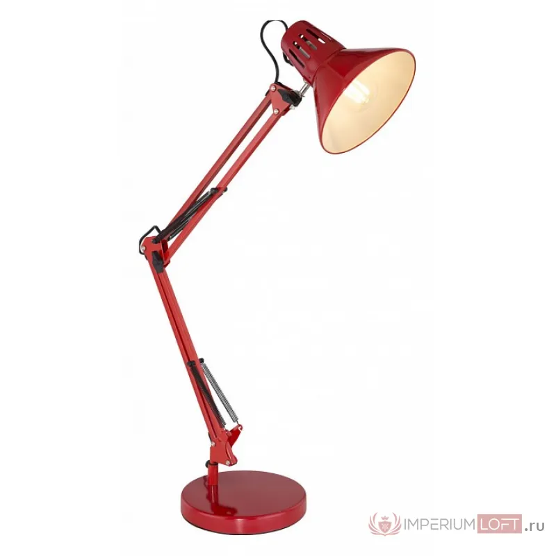 Настольная лампа офисная Globo Chifa 28049R Цвет плафонов красный Цвет арматуры красный от ImperiumLoft