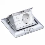 Розетка выдвижная с заземлением и шторками и Ethernet RJ-45 Donolux Donel DPB3AL