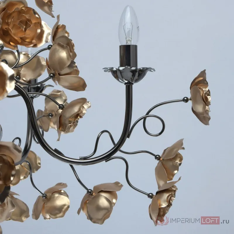 Подвесная люстра MW-Light Розенхейм 615011505 Цвет арматуры черный Цвет плафонов золото от ImperiumLoft