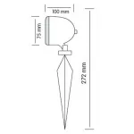 Наземный низкий светильник Horoz Electric HRZ00002504 Цвет арматуры черный Цвет плафонов черный