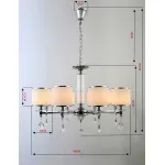 Подвесная люстра Rivoli Kristiane Б0050252 Цвет арматуры хром Цвет плафонов белый