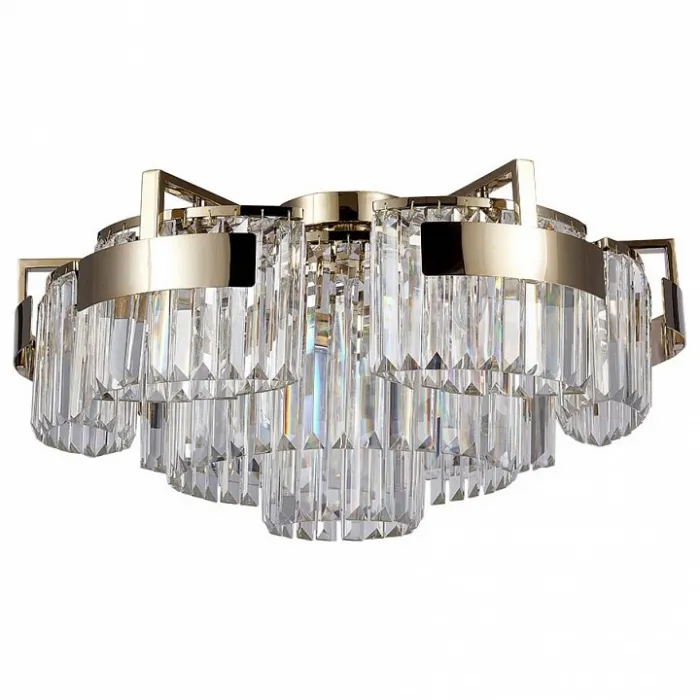 Подвесная люстра Newport 4350 4356+3/C gold Цвет арматуры золото Цвет плафонов прозрачный от ImperiumLoft