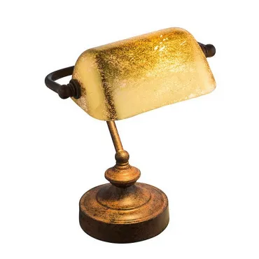 Настольная лампа офисная Globo Antique 24917R Цвет арматуры медь Цвет плафонов золото