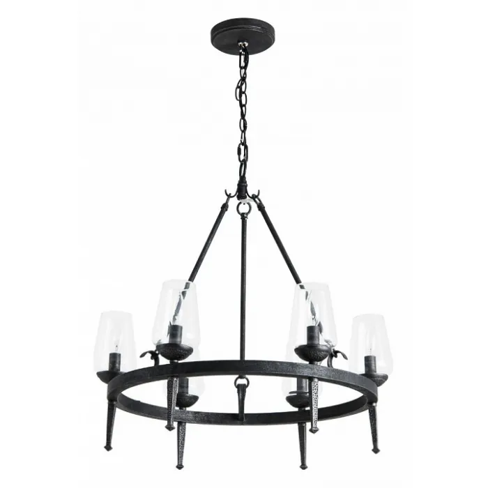 Подвесная люстра Arte Lamp 1722 A1722SP-6BA Цвет арматуры черный Цвет плафонов прозрачный от ImperiumLoft