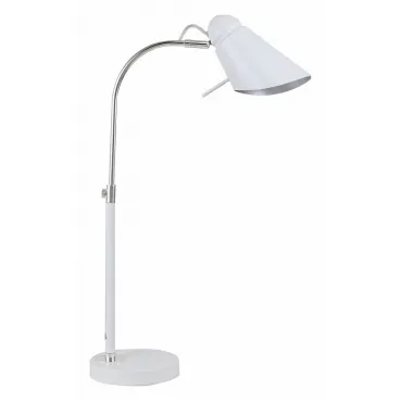 Настольная лампа офисная Favourite Lovato 2667-1T цвет арматуры серый цвет плафонов белый от ImperiumLoft