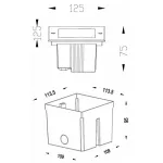 Встраиваемый в дорогу светильник Deko-Light Square II WW 730248 Цвет арматуры серебро Цвет плафонов прозрачный от ImperiumLoft