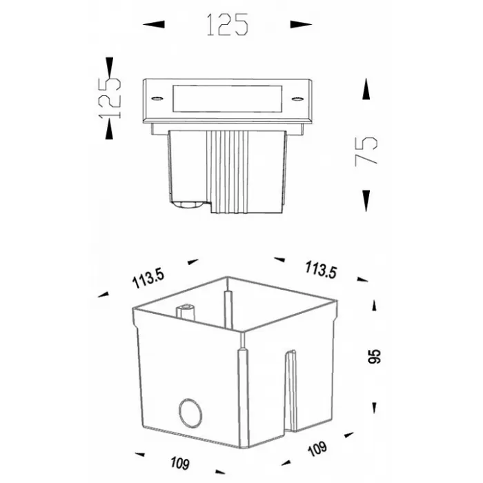Встраиваемый в дорогу светильник Deko-Light Square II WW 730248 Цвет арматуры серебро Цвет плафонов прозрачный от ImperiumLoft