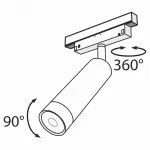 Светильник на штанге Maytoni Track lamps TR019-2-7W3K-B Цвет арматуры черный Цвет плафонов черный