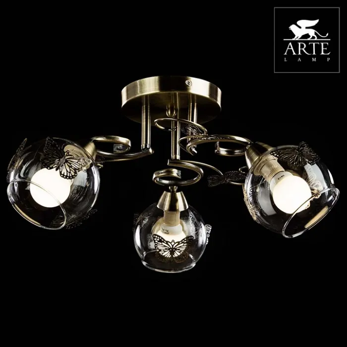Люстра на штанге Arte Lamp Alessandra A5004PL-3AB Цвет арматуры бронза Цвет плафонов бронза от ImperiumLoft