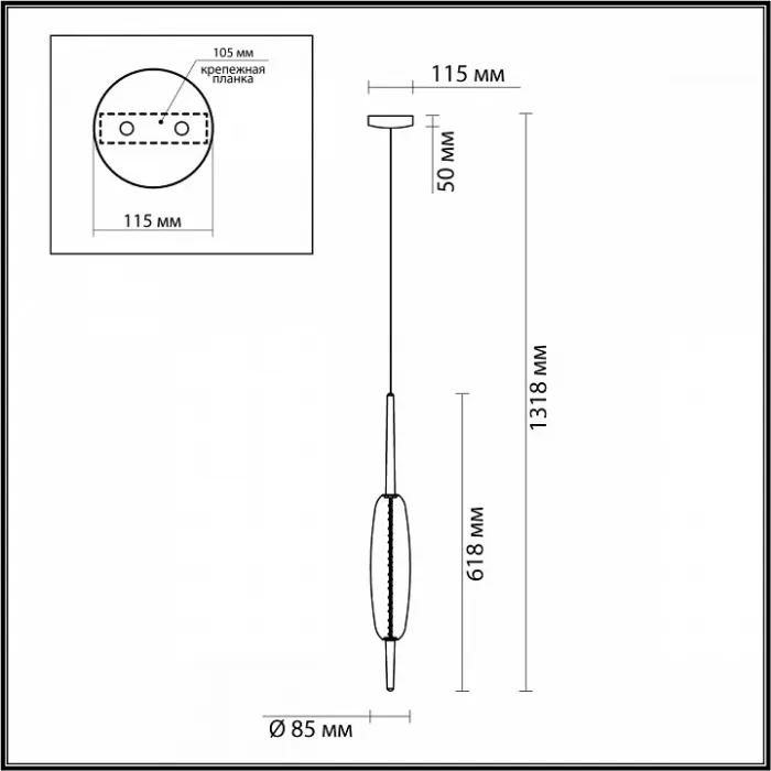 Подвесной светильник Odeon Light Spindle 4792/12L Цвет плафонов белый Цвет арматуры бронза от ImperiumLoft