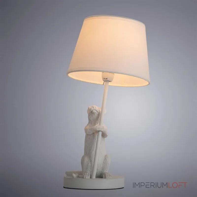 Настольная лампа декоративная Arte Lamp Gustav A4420LT-1WH Цвет плафонов белый Цвет арматуры белый
