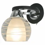 Бра Arte Lamp Ginevra A1604AP-1BK Цвет арматуры хром Цвет плафонов прозрачный