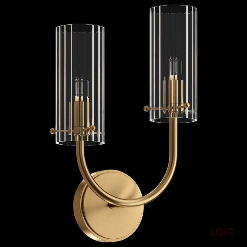 Бра Maytoni Arco MOD223WL-02BS1 Цвет арматуры латунь Цвет плафонов прозрачный