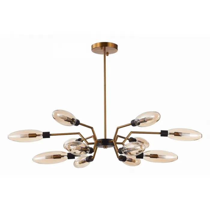 Потолочная люстра ST-Luce Desima SL1174.303.12 Цвет плафонов коричневый Цвет арматуры латунь от ImperiumLoft