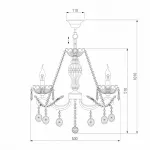 Потолочная люстра Eurosvet Teodore 10103/5 античная бронза/прозрачный хрусталь Strotskis от ImperiumLoft