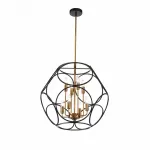 Подвесной светильник ST-Luce Cezino SL1012.423.08 Цвет арматуры золото Цвет плафонов черный от ImperiumLoft