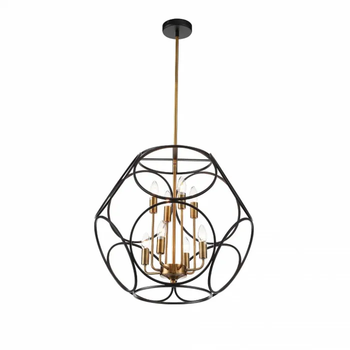 Подвесной светильник ST-Luce Cezino SL1012.423.08 Цвет арматуры золото Цвет плафонов черный от ImperiumLoft