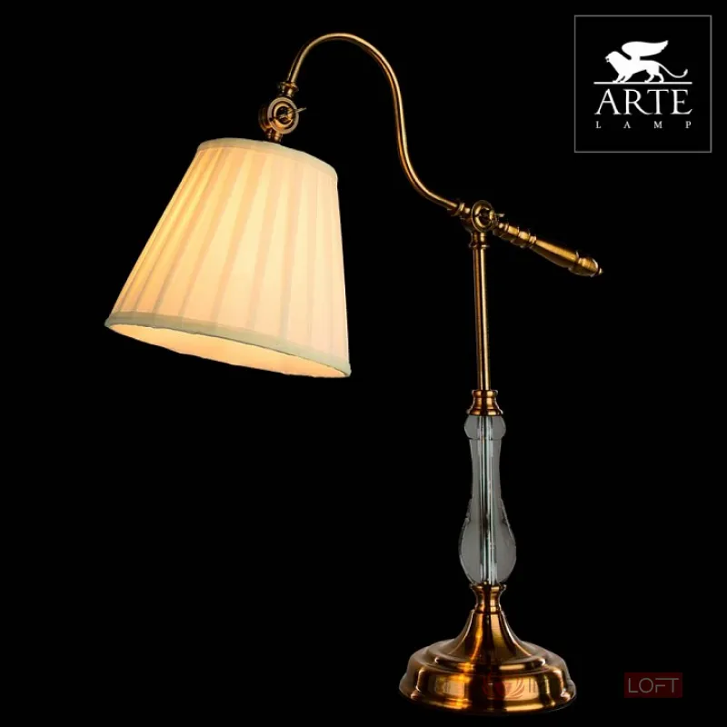 Настольная лампа декоративная Arte Lamp Seville A1509LT-1PB Цвет арматуры медь Цвет плафонов белый от ImperiumLoft