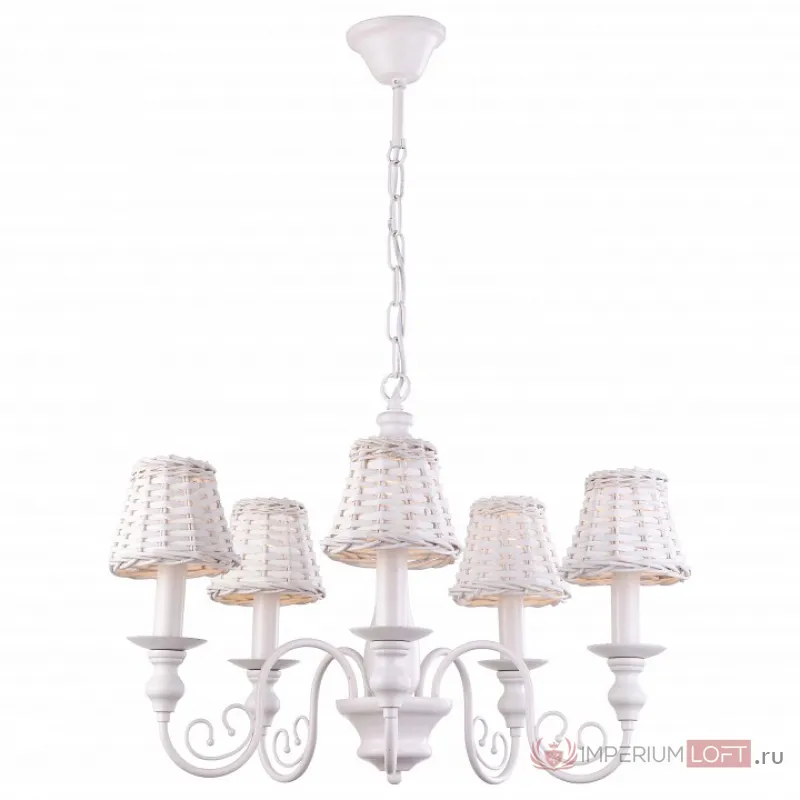 Подвесная люстра Arte Lamp Villaggio A3400LM-5WH Цвет арматуры белый Цвет плафонов белый от ImperiumLoft