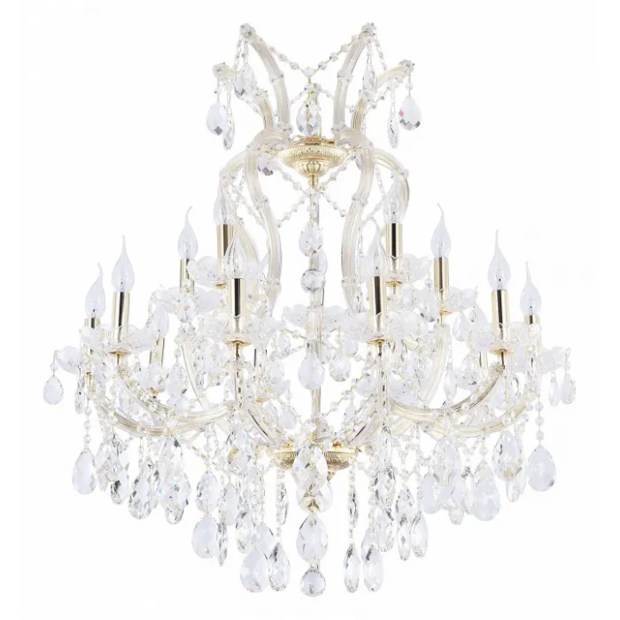 Подвесная люстра Maytoni Doris DIA881-PL-15-G Цвет арматуры золото Цвет плафонов прозрачный от ImperiumLoft