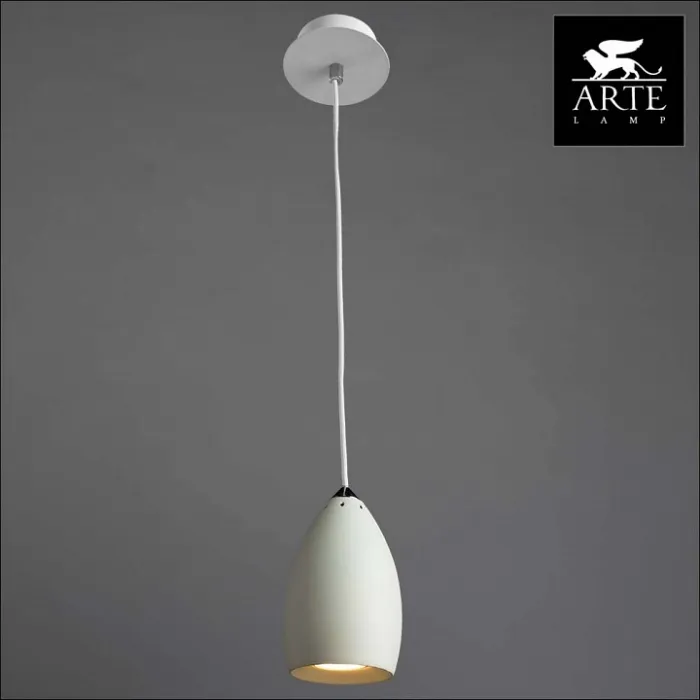 Подвесной светильник Arte Lamp Atlantis A4004SP-1WH Цвет арматуры белый Цвет плафонов белый от ImperiumLoft