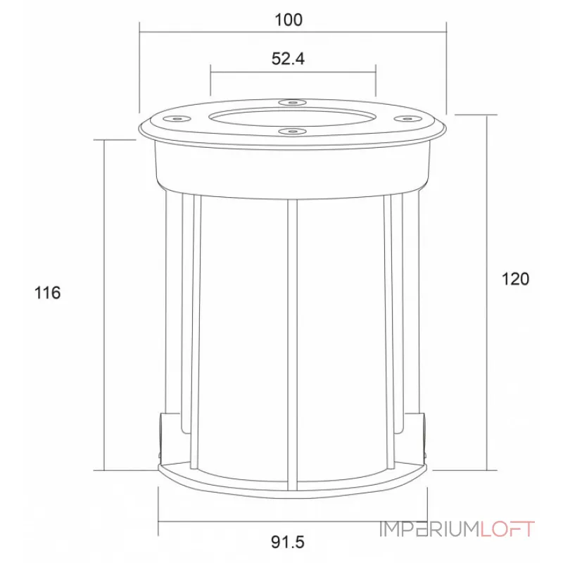 Встраиваемый в дорогу светильник Maytoni Tubo O043DL-01S Цвет плафонов серебро от ImperiumLoft Встраиваемый в дорогу светильник Maytoni Tubo O043DL-01S Цвет плафонов серебро от ImperiumLoft