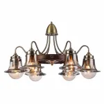 Подвесная люстра Omnilux Croce OML-50703-06 Цвет плафонов бронза Цвет арматуры коричневый от ImperiumLoft