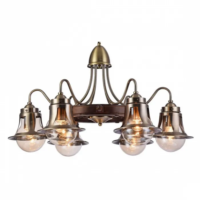 Подвесная люстра Omnilux Croce OML-50703-06 Цвет плафонов бронза Цвет арматуры коричневый от ImperiumLoft