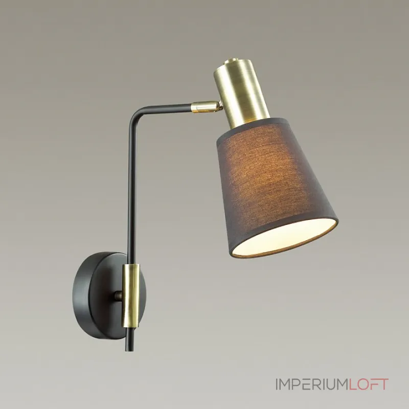 Бра Lumion Marcus 3638/1W Цвет плафонов черный Цвет арматуры бронза