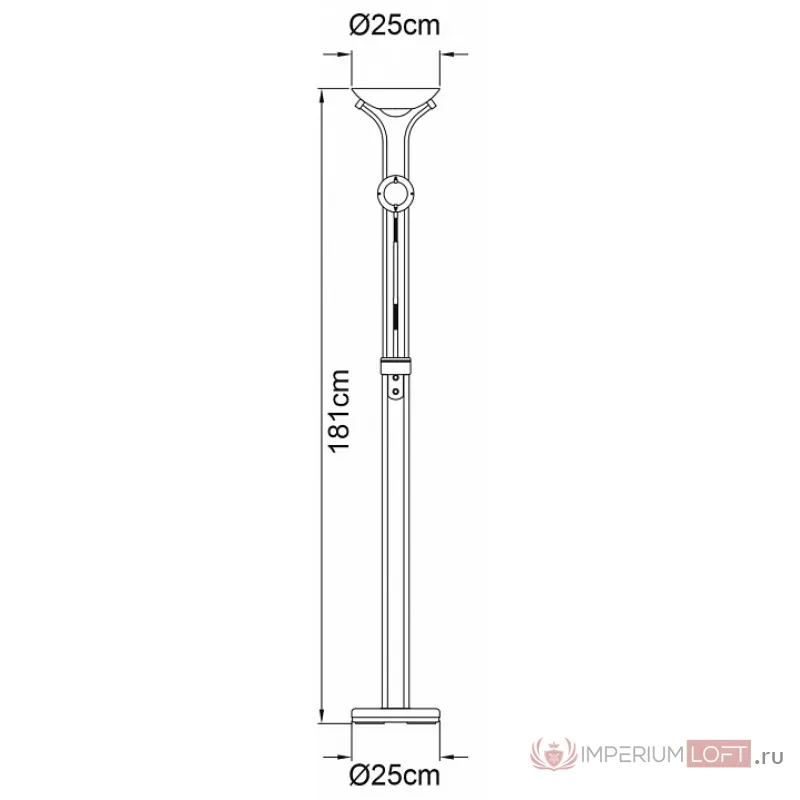 Торшер с подсветкой Arte Lamp Duetto A4329PN-2AB Цвет арматуры бронза Цвет плафонов бронза от ImperiumLoft