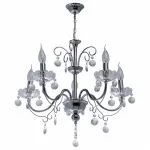 Подвесная люстра DeMarkt City Свеча 5 683010305 Цвет плафонов прозрачный Цвет арматуры хром от ImperiumLoft