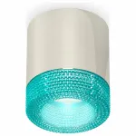 Накладной светильник Ambrella Techno 216 XS7405005 Цвет арматуры серебро Цвет плафонов голубой