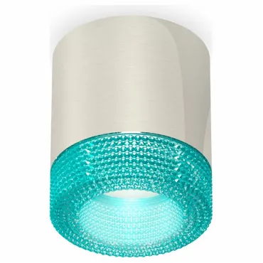 Накладной светильник Ambrella Techno 216 XS7405005 Цвет арматуры серебро Цвет плафонов голубой от ImperiumLoft