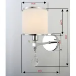 Бра Rivoli Kristiane Б0050253 Цвет арматуры хром Цвет плафонов белый