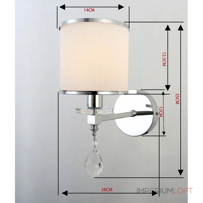 Бра Rivoli Kristiane Б0050253 Цвет арматуры хром Цвет плафонов белый Бра Rivoli Kristiane Б0050253 Цвет арматуры хром Цвет плафонов белый