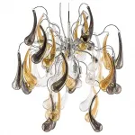Подвесная люстра Lightstar Manica 794194 Цвет арматуры хром Цвет плафонов янтарный от ImperiumLoft