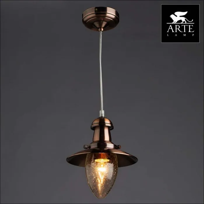 Подвесной светильник Arte Lamp Fisherman A5518SP-1RB Цвет арматуры бронза Цвет плафонов прозрачный от ImperiumLoft