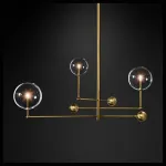 Подвесной светильник DeLight Collection Globe Mobile KG0835P-3 brass Цвет арматуры латунь Цвет плафонов прозрачный от ImperiumLoft