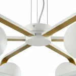 Подвесная люстра Maytoni Avola MOD431-PL-06-WG Цвет арматуры золото Цвет плафонов белый от ImperiumLoft